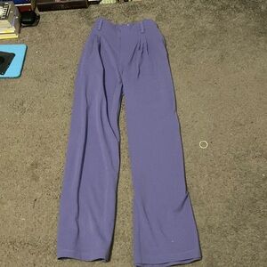 purple straight leg pants